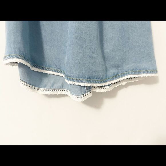 🟢Life in Progress Blue Denim Spaghetti Strap Top Size XS - Picture 7 of 7